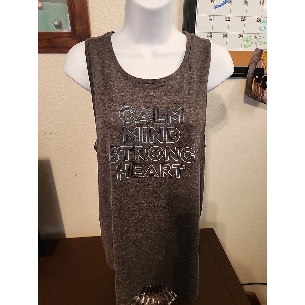 Old Navy Active Go-Dry Calm Mind Tank Top Gray Women’s Size M Medium Workout